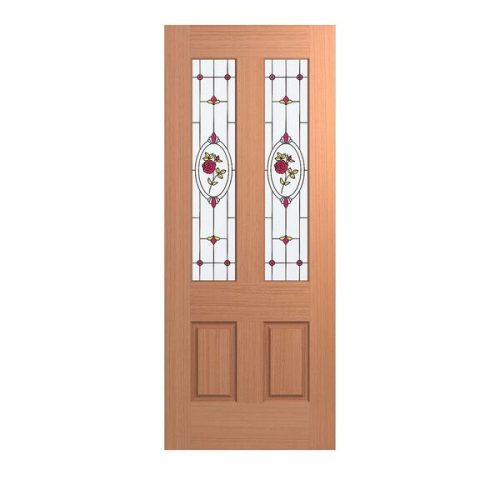 Hume Entry Door Savoy XS3 SPM Veneer BAL12.5 Rosebud Jewel Frost